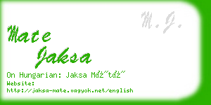 mate jaksa business card